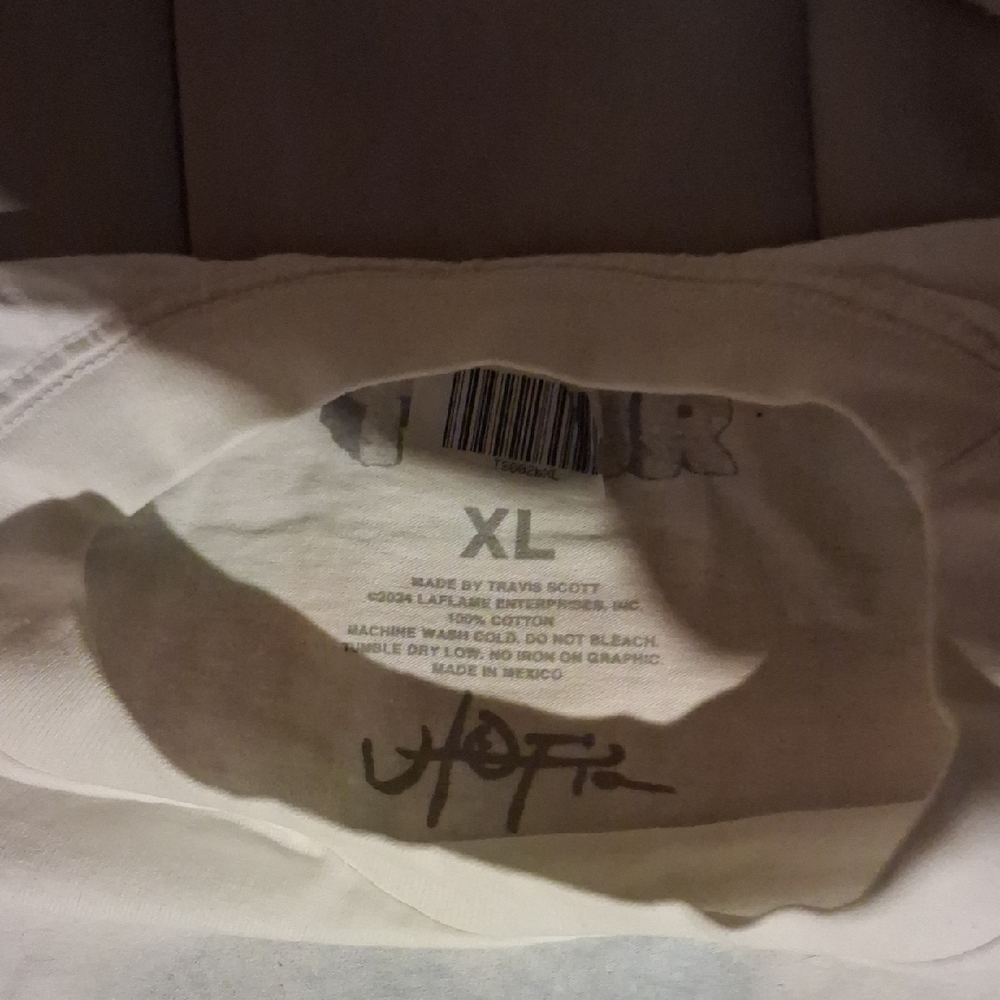 Travis Scott Utopia Tour White Cotton T-Shirt XL Brand New